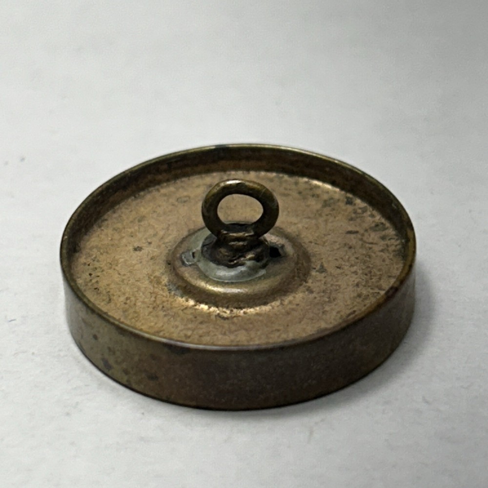 Vintage Decorative Brass Button Crescent Moon And Star