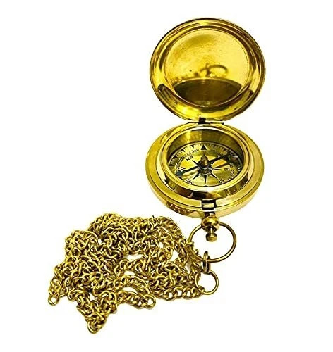 Solid Brass Nautical compass Brass Pocket Compass Nautical Vintage Compass