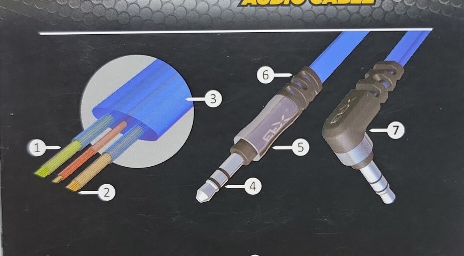 Scosche EFX 3ft Flat Auxiliary Audio Cable.