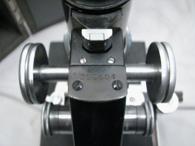 Bausch & Lomb American Optical Microscope +Case Oil 97X Objective Compound Stage