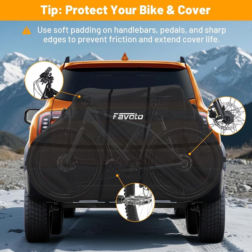 Bicycle Storage Cover for 2 Bikes - Waterproof & Scratch Resistant Design