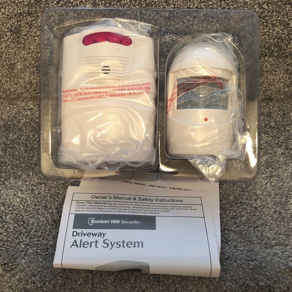 Bunker Hill Security Wireless Driveway Alert System Model 93068 Range 400 Ft