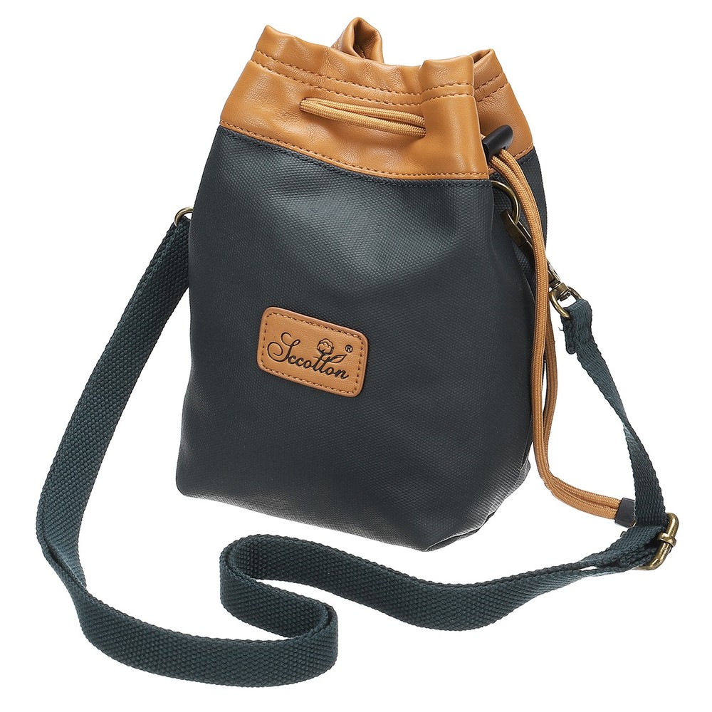 Soft Camera Bag, L Size Camera Drawstring Shoulder Bag with Hand Strap, Blue