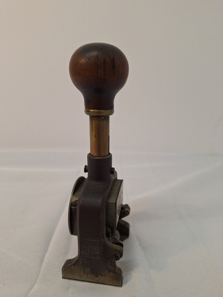 Vintage Bates Automatic Numbering Machine with Wheels Stamper