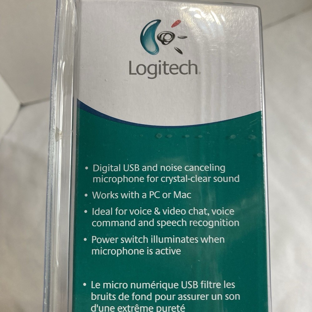 New Logitech USB Noise Canceling Desktop Microphone for PC Mac