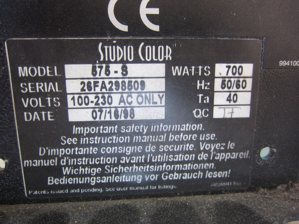 Studio Spot 575 2" 2¼" Plastic Gear, Used