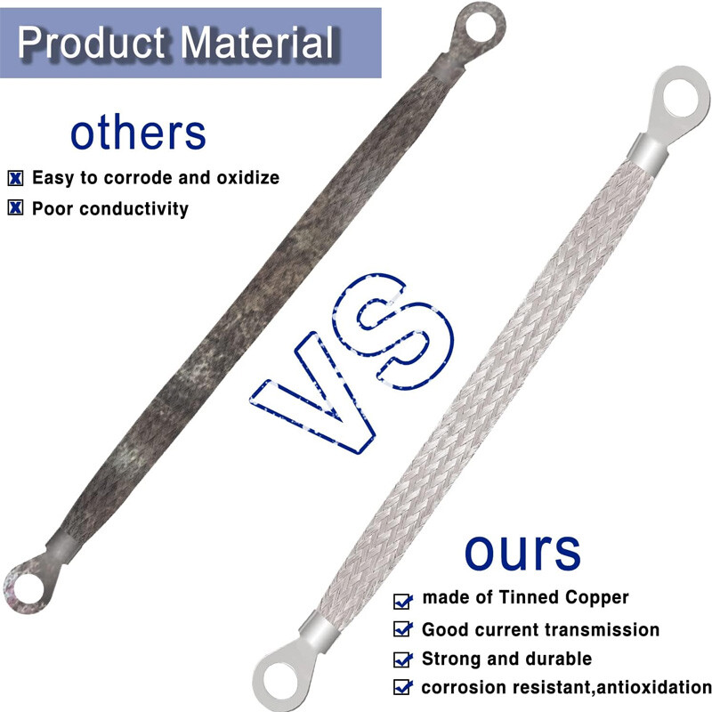Universal Automotive Ground Strap Tinned Copper Car Engine Ground Strap Cable