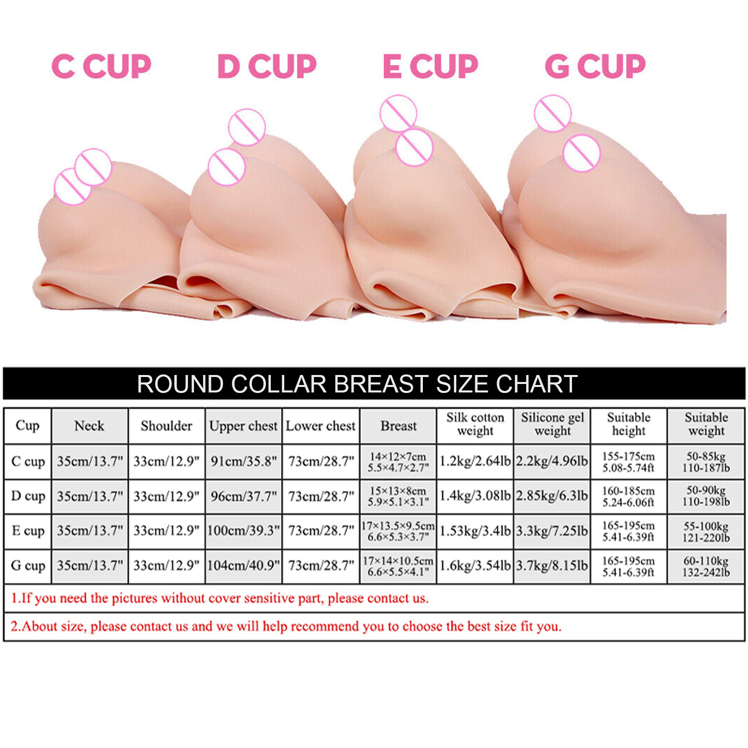 Realistic Breast Forms Silicone Fake Boobs For Crossdresser Drag Queen B-H Cup