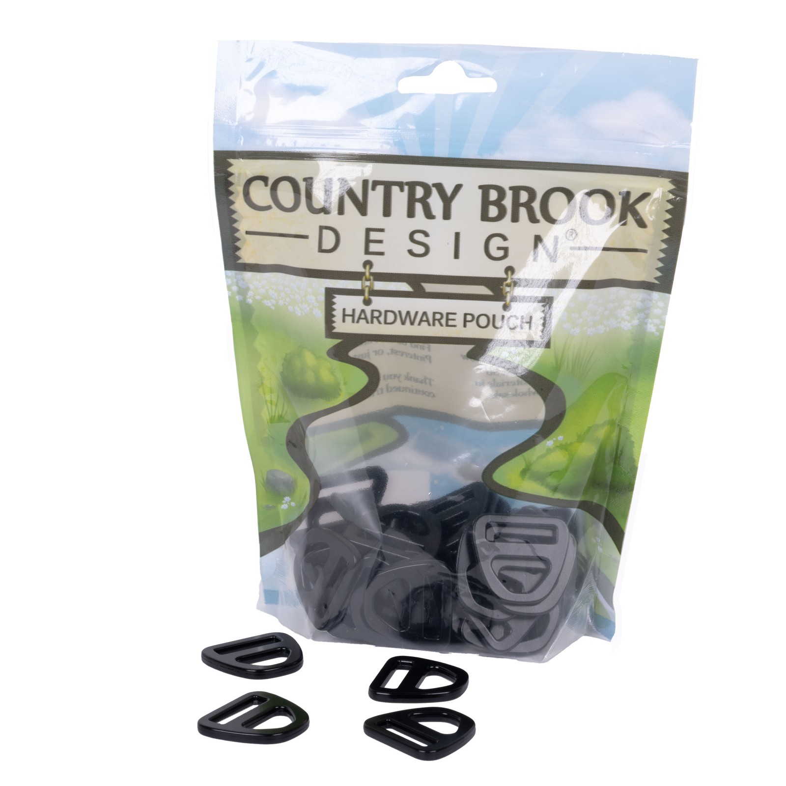 Country Brook Design® 3/4 Inch Black Double Bar D-Rings, 10 Pack