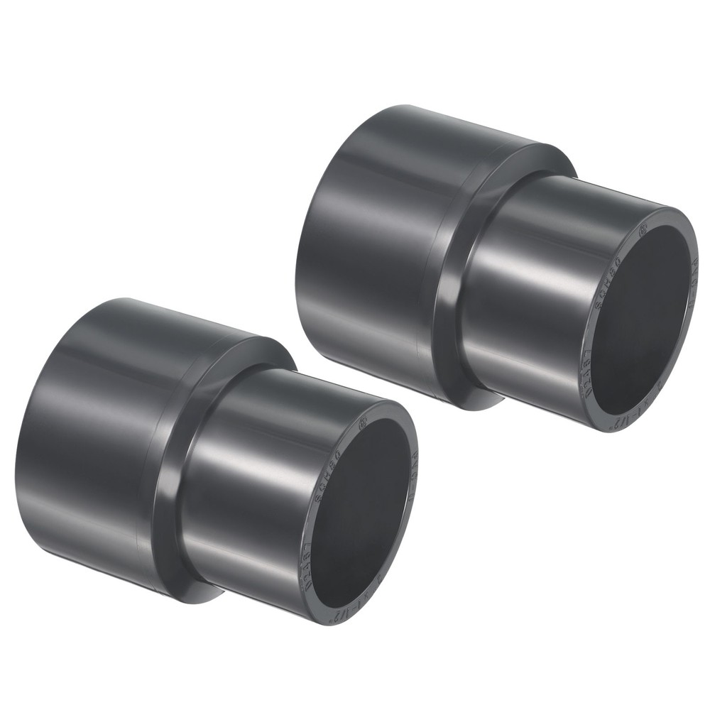 UPVC Reducer Pipe Fitting 2"x 1-1/2" Program Socket 80 2pcs
