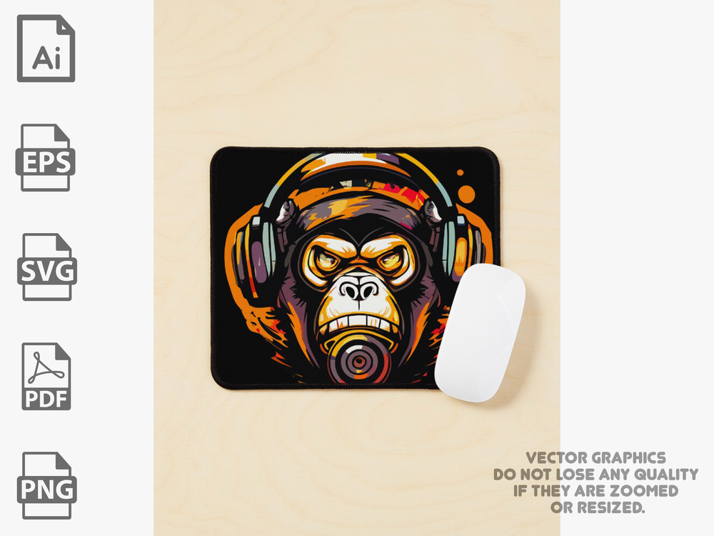 Angry Monkey Vector | Monkey vector | Monkey svg | Monkey design | Beast design