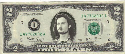 Johnny Depp  $2 Dollar Bill Mint! Rare! $1…