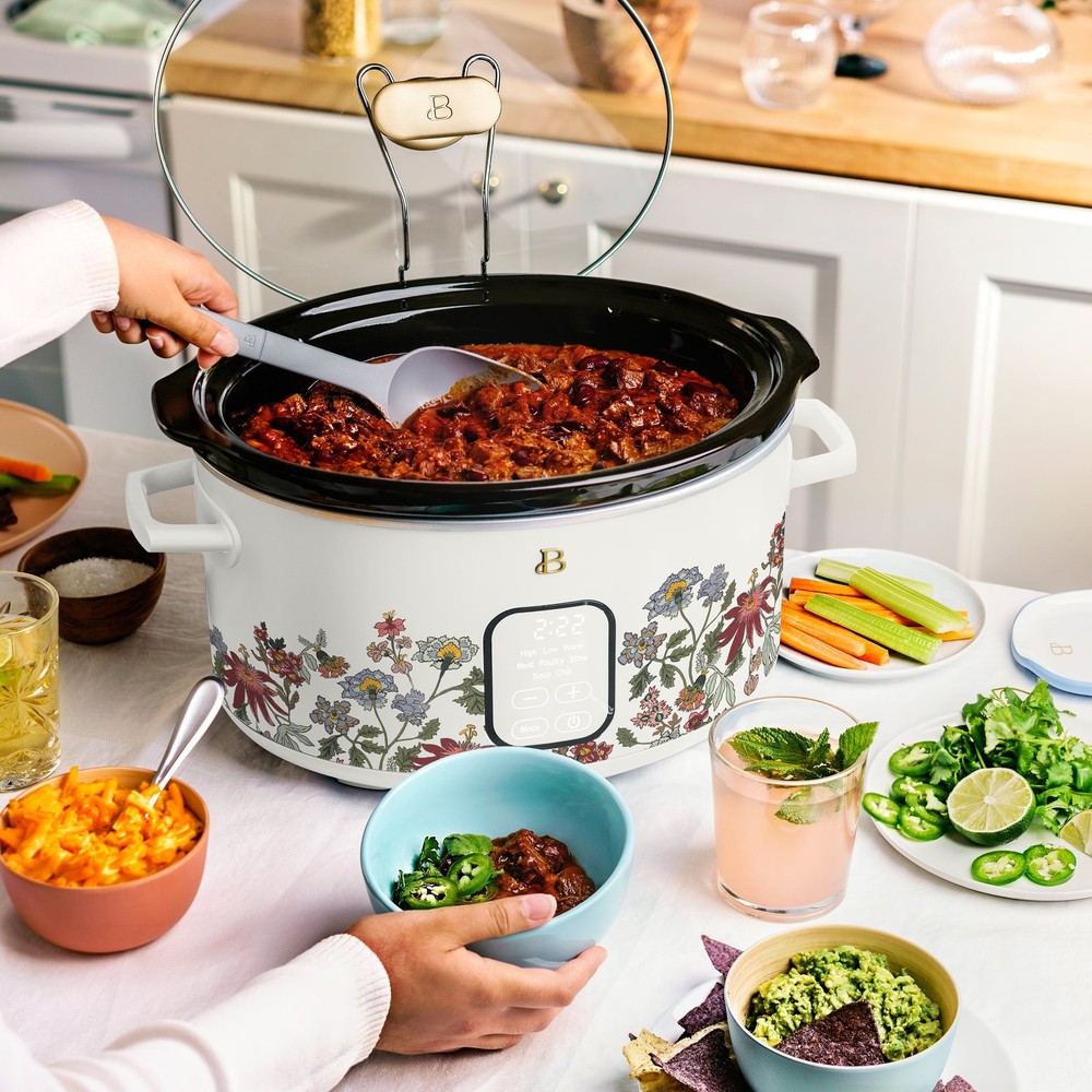 Beautiful 6 Qt Programmable Slow Cooker, Five Preset Functions, Digital Timer,