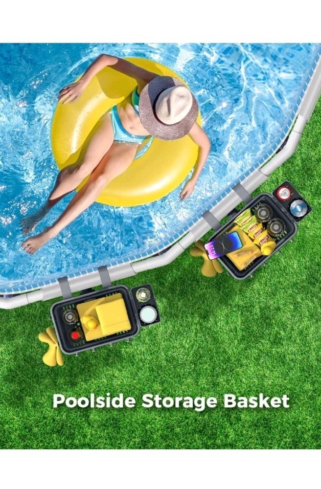 Poolside Storage Basket Above Ground Pools Above Ground Pool Box S