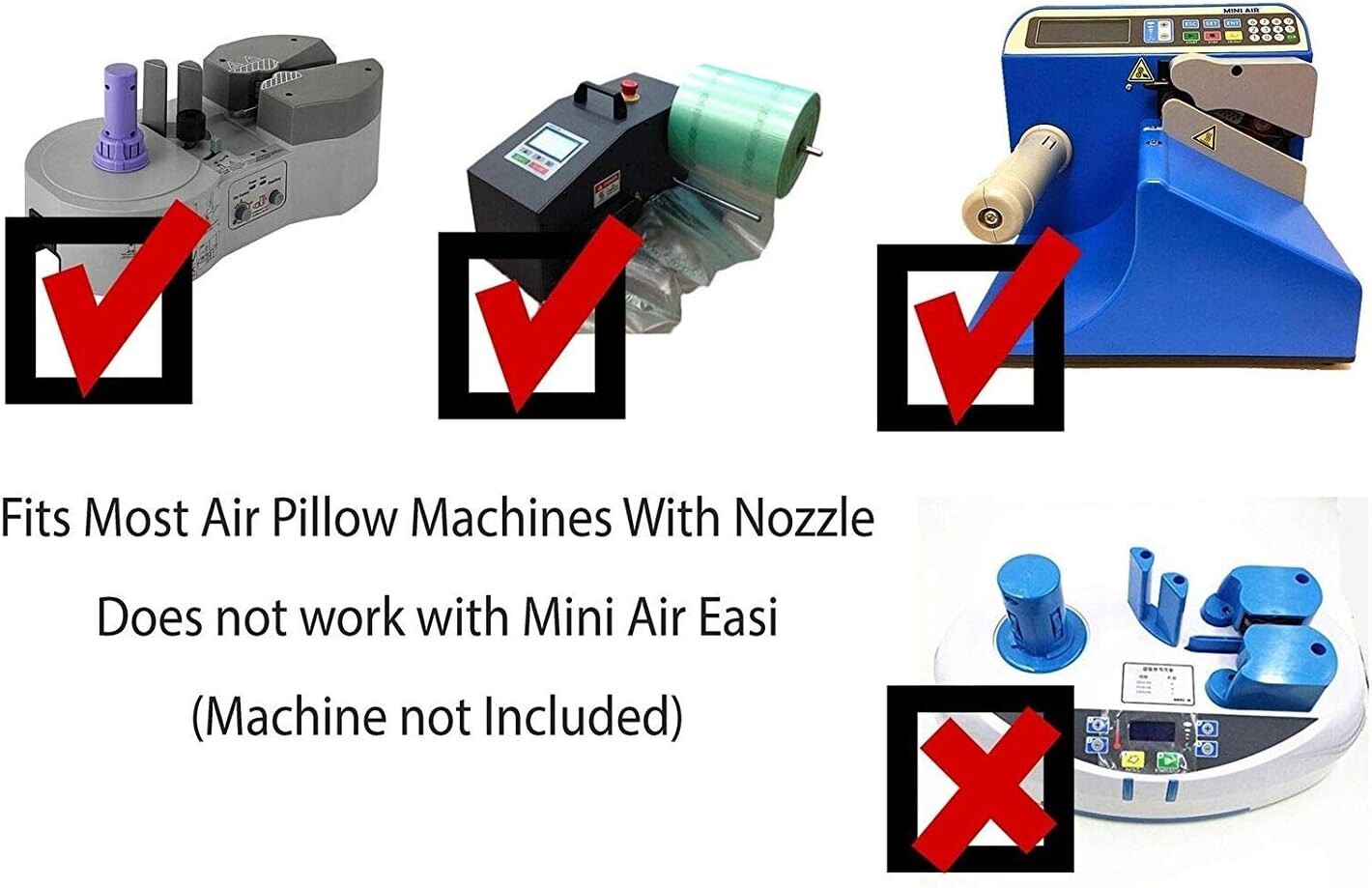 2 Pack Air Pillow Film Bubble Cushion Roll Wrap Packaging 3000pc 984ft x 4" x 8"