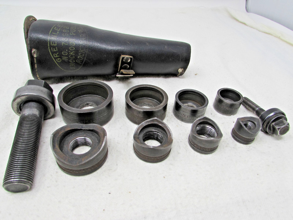 Greenlee No. 735BB Knockout Cutter Punch Set in Leather Case
