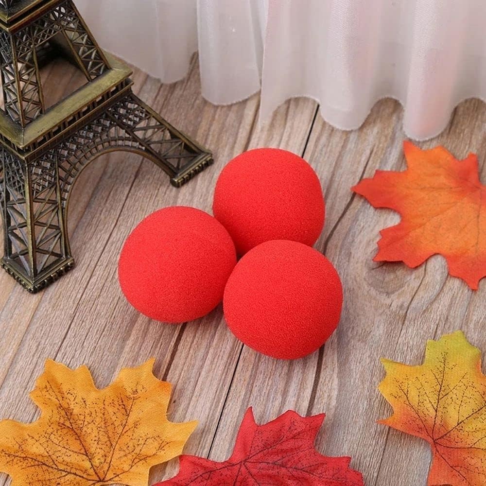 Jowxsx 10Pcs Red Sponge Balls Soft Magic Tool 2.5 cm,