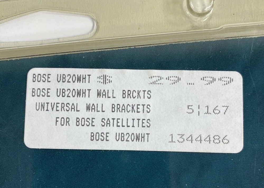 Bose UB-20W Wall Ceiling Speaker Bracket Mount White New