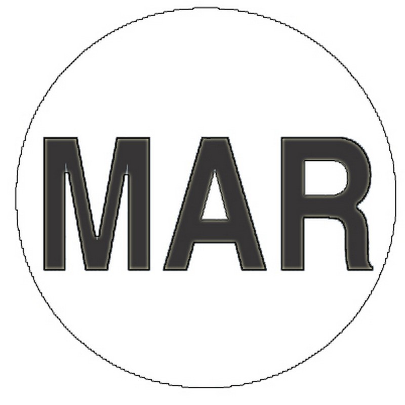 2" Diameter March Circle Labels (500 per Roll)