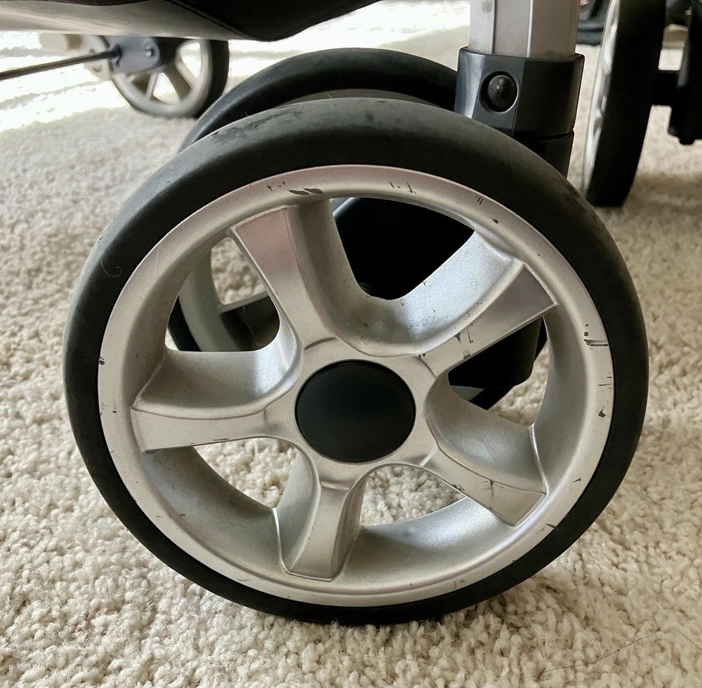 Chicco Keyfit Caddy Stroller - Replacement Front Wheels. - Silver Double Wheels.