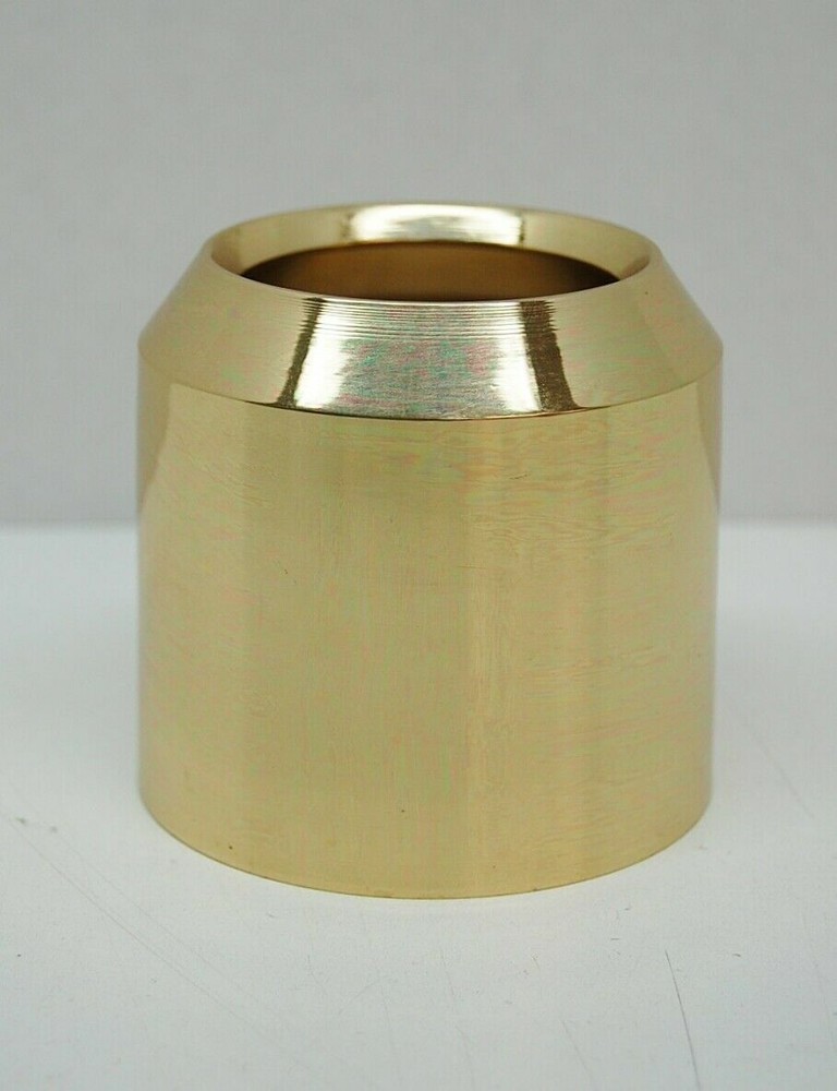 3" Candle Follower Solid Brass Smooth Church Paschal (Burner Topper)