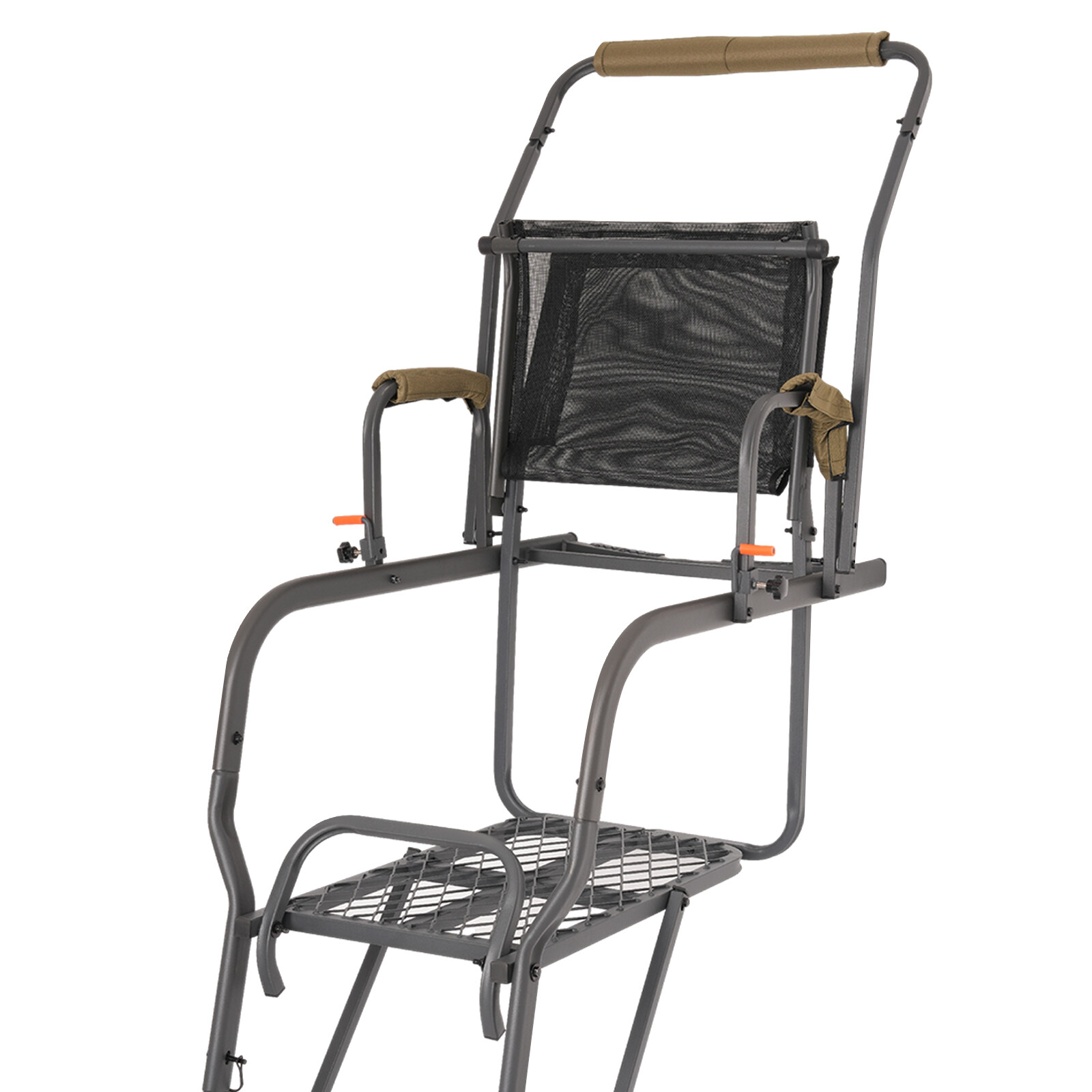 Steel Hunting Ladder Tree Stand Tree Step 1 Person Powder Coated w/ Harness