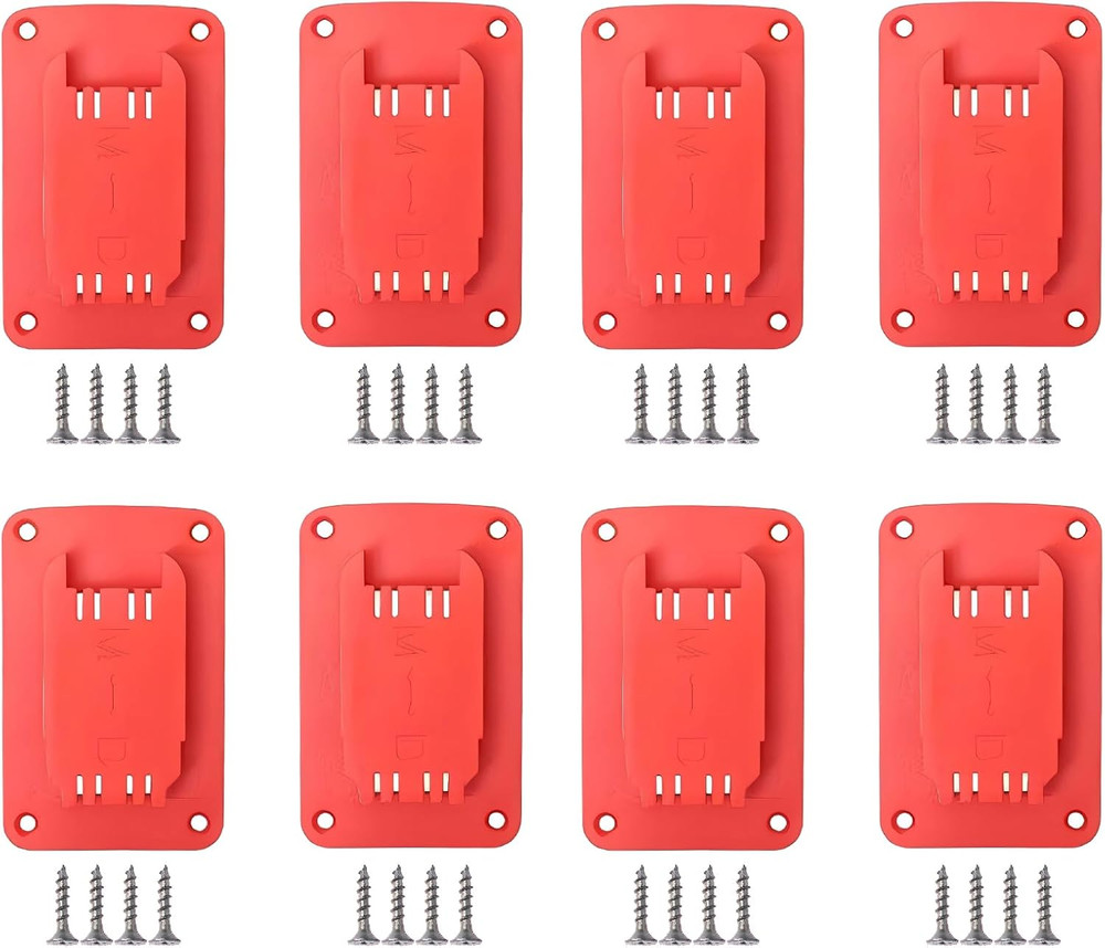 8-Piece Universal Wall Mount Tool Holders for M18, Dewalt 12V & 20V Tools