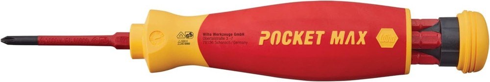 Wiha 28345 6 Piece Insulated SlimLine PocketMax Multi-Driver Multi-Bit Drivers