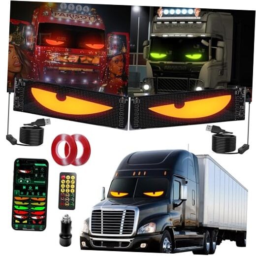 Sachie 2PC 5800 Lux High-Brightness Devil Eyes LED Light 23.6x4.73 Inch-2PCS