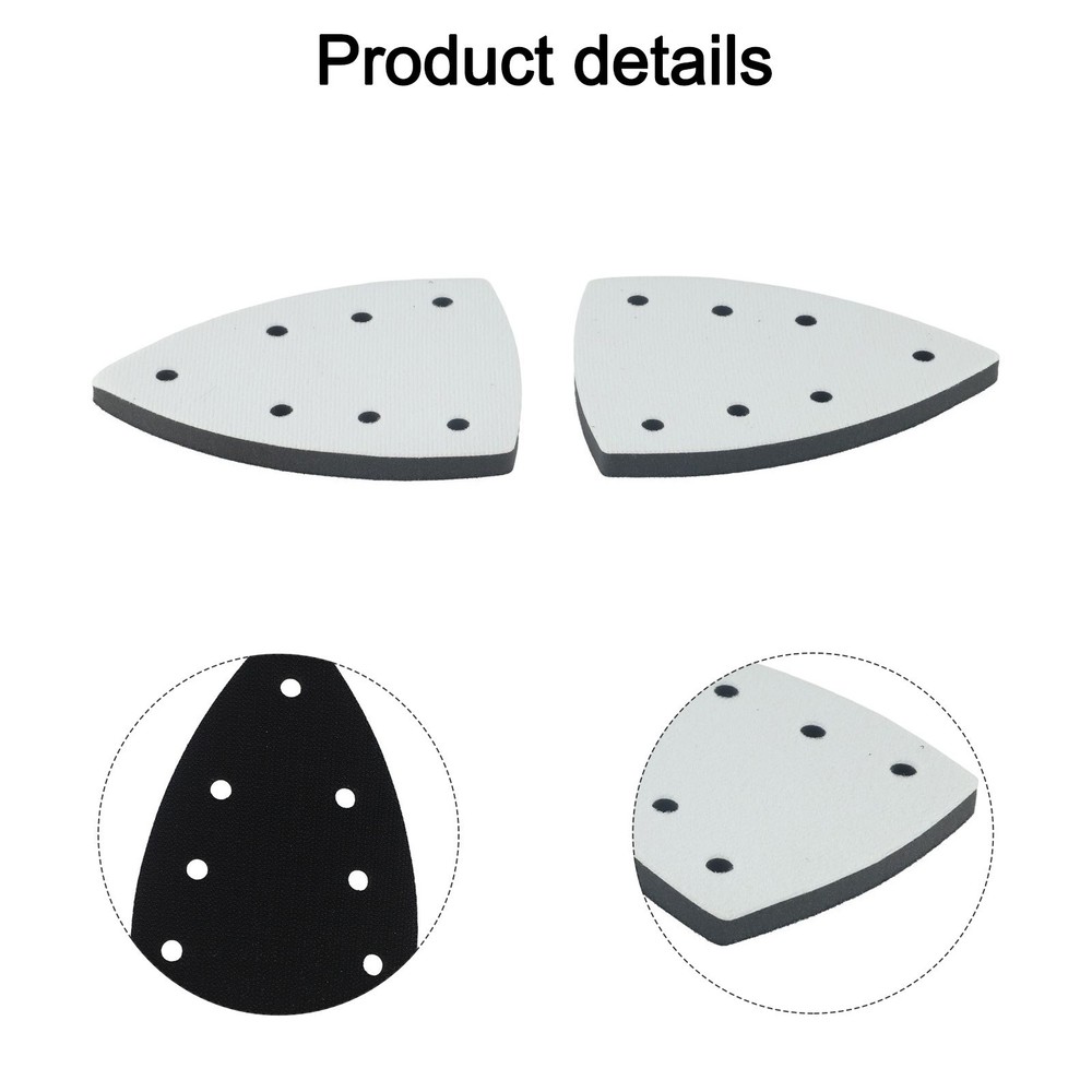 Easily Replaceable Triangular Sanding Pads Pack of Two with Hook System
