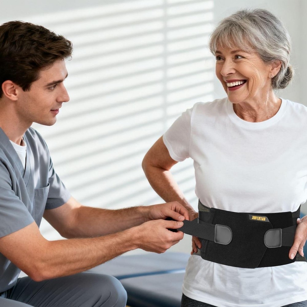 JIUFENTIAN Copper Back Brace Lower Back Support Herniated Disc Sciatica Recovery