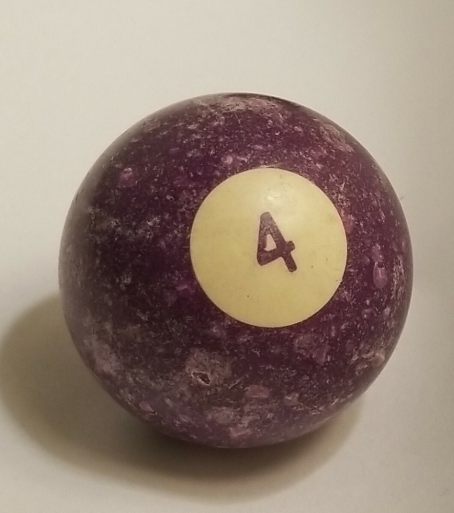 Vintage Bakelite Solid 4 Ball Billiard Pool Replacement 2 1/4" Standard Size