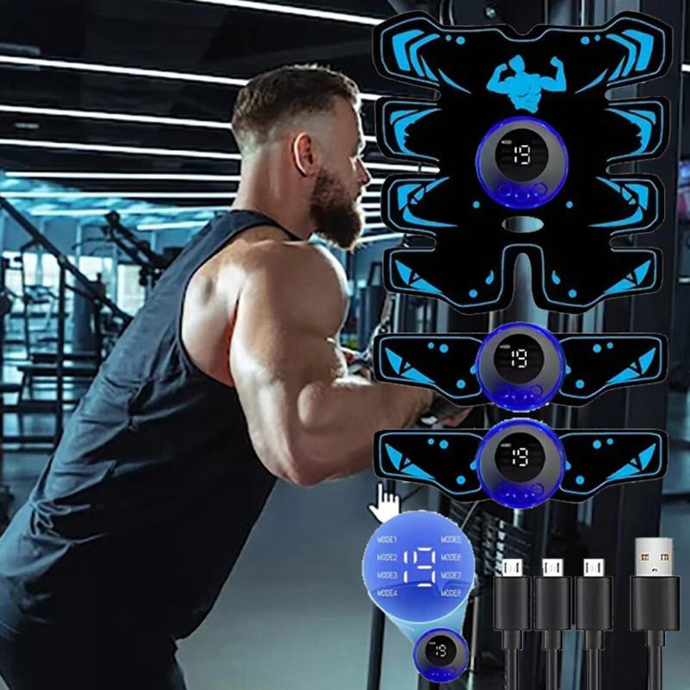 Abdominal Exercise Electric Muscle Stimulator Belt ABS Trainer Training 8 Modes