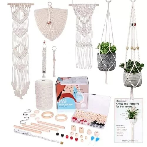 MIGO Creates Macrame Kit for Beginners 126 Macrame Supplies and 7 Projects EBook