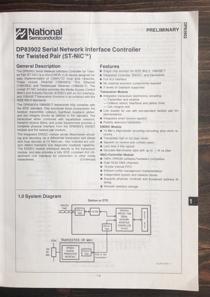 National Semiconductor - Local Area Network Databook (1992)