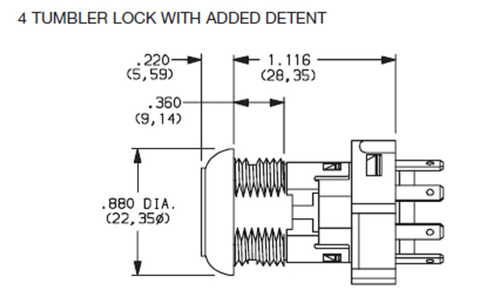 KEY SWITCH 3P2T C & K H200AA2F205NB