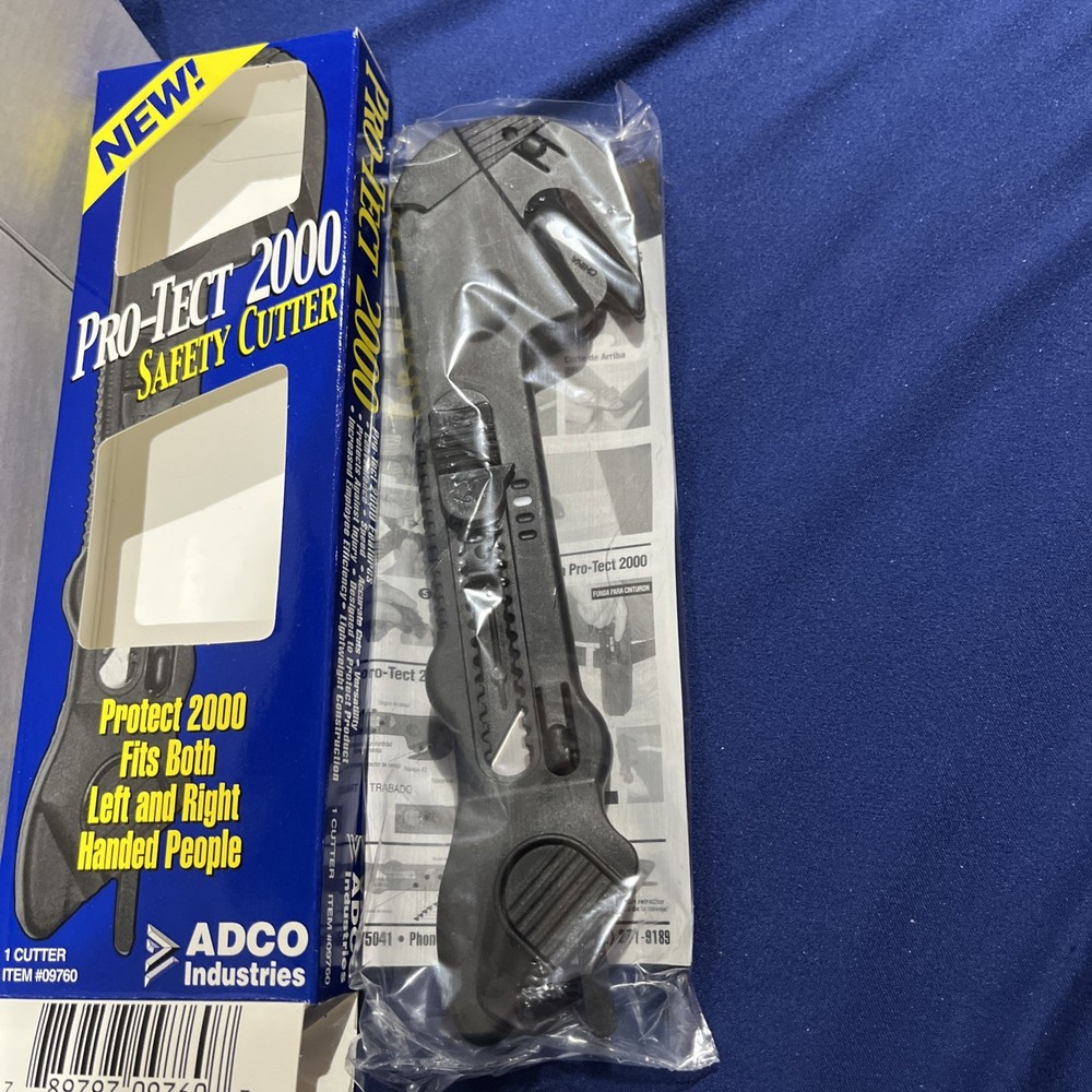 12 - ADCO Pro-Tect 2000 Safety Box Cutter Utility Knife Tool PRO-TECT 2000