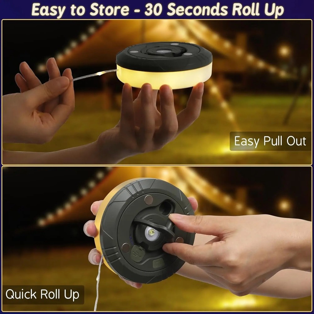 Multi TYPE-C Rechargeable Outdoor Camping Hiking String Lamp LED Lights Torches