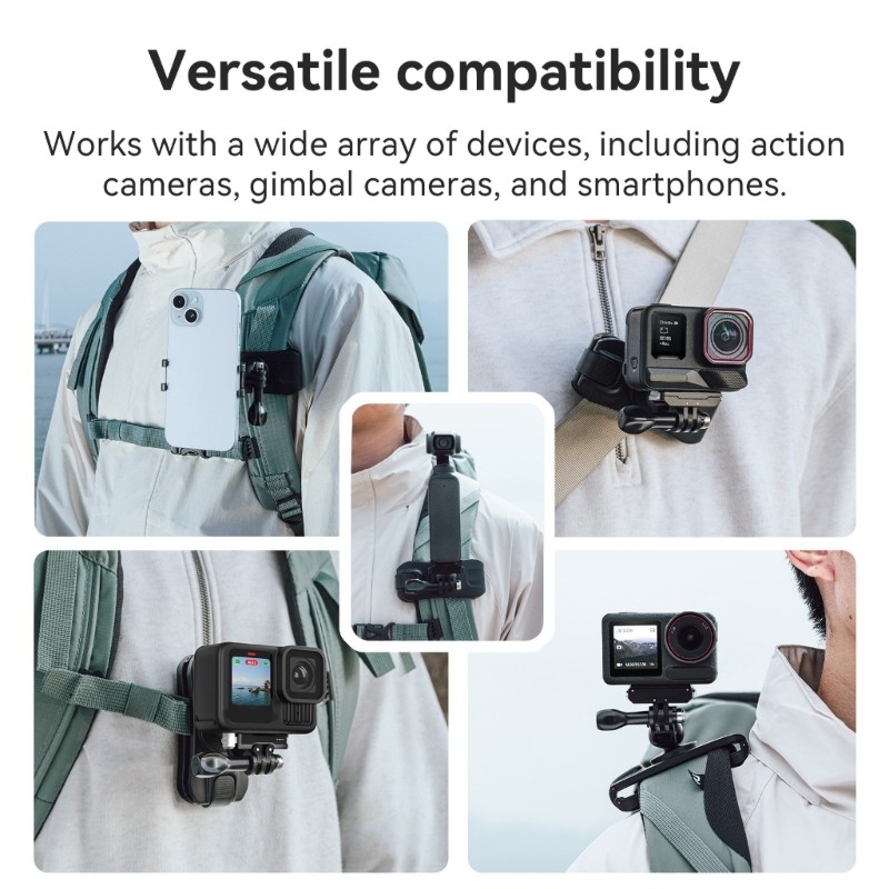 Lightweight Backpack Strap Mount Camera Holder For Everyday And Outdoor Use