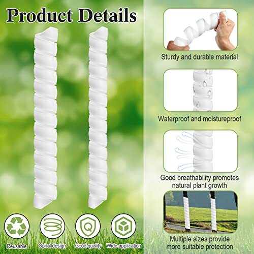 20 Pcs Tree Protectors 2 Size Plastic Spiral Tree Guard Tree Trunk Protector