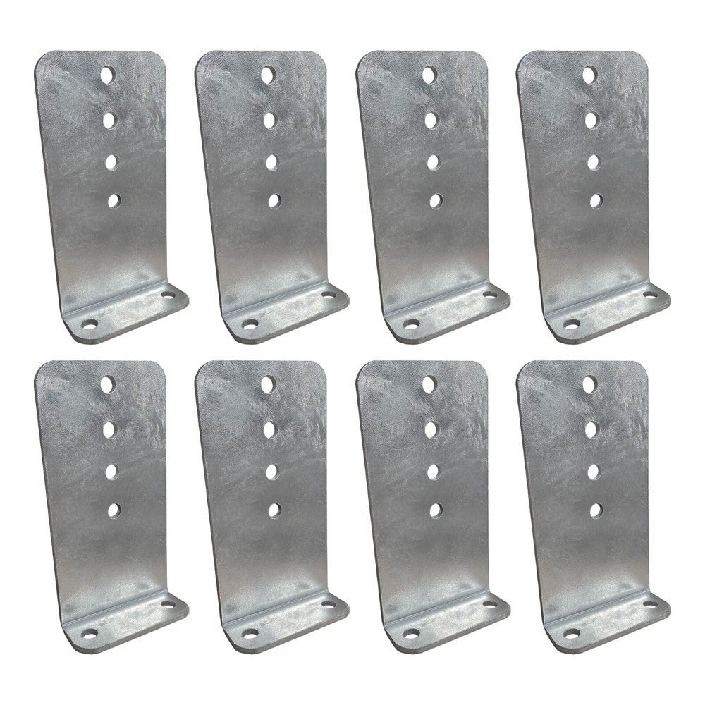 8 Pack - 10" Galvanized L-Type Boat Trailer Bunk Bracket, Heavy Duty