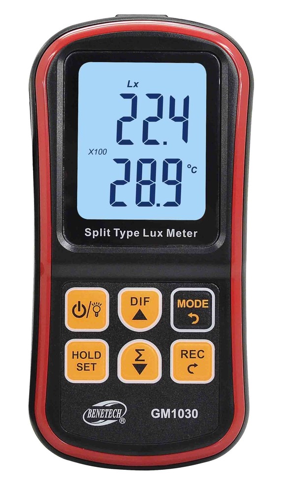 Split Type Lux Meter 1030（0 ~ 200,000Lux（0 ~20000Fc）