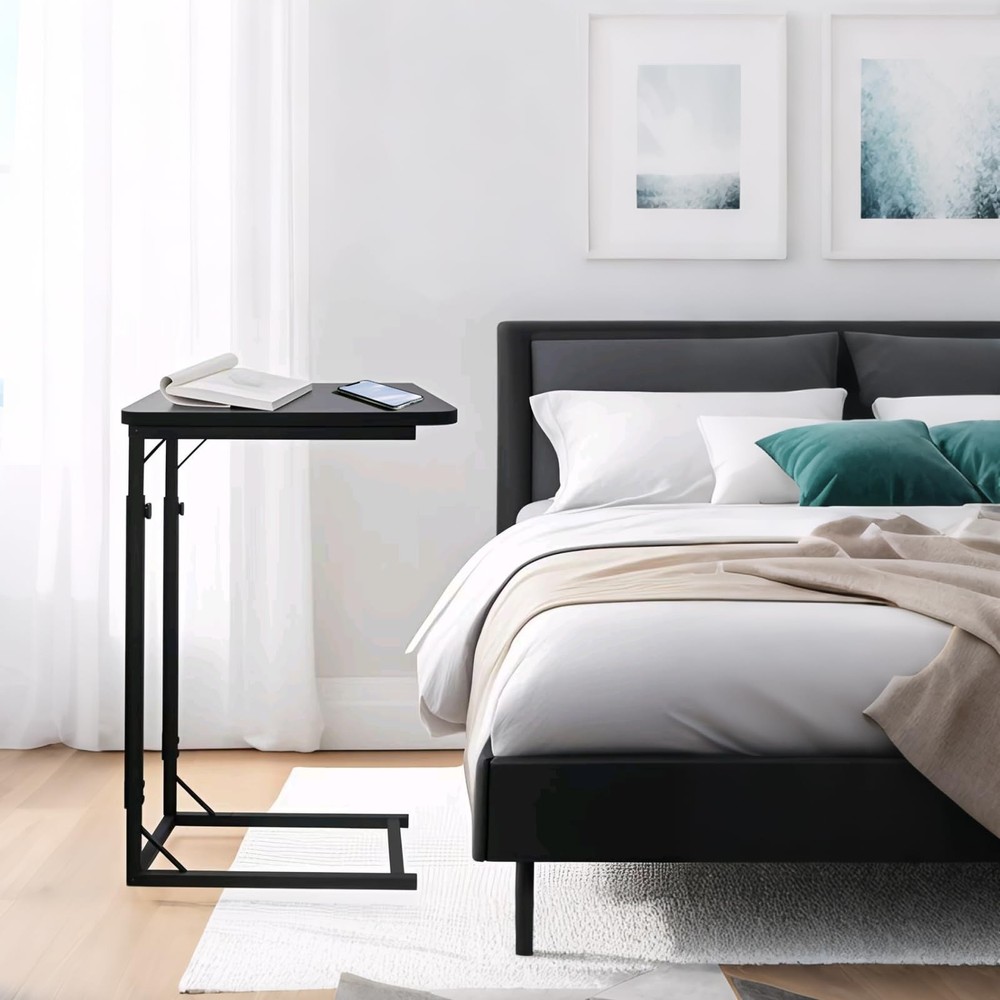 Premium Adjustable C Shaped End Table, Mini Side Tables for Couch and Sofa, S...