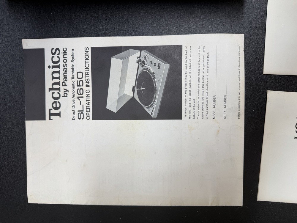 Vintage Technics SL-1650 Direct Drive Automatic Turntable Stacking Spindle READ