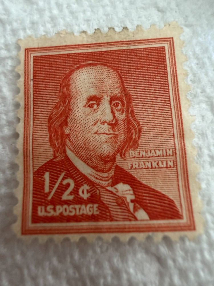 United States Postage 1/2 Cent Stamp Benjamin Franklin