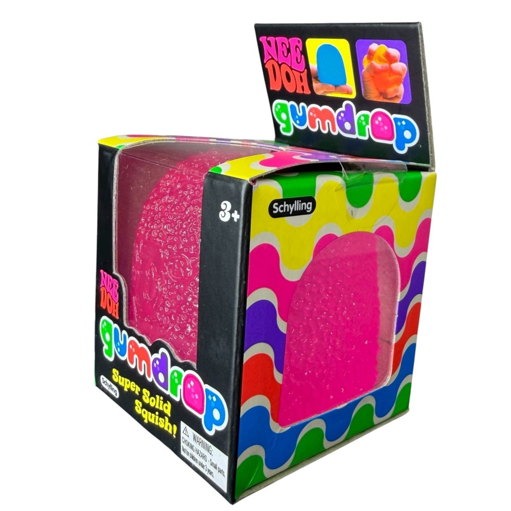 Nee Doh PINK Gumdrop Super Solid Squish Needoh Gumdrop New