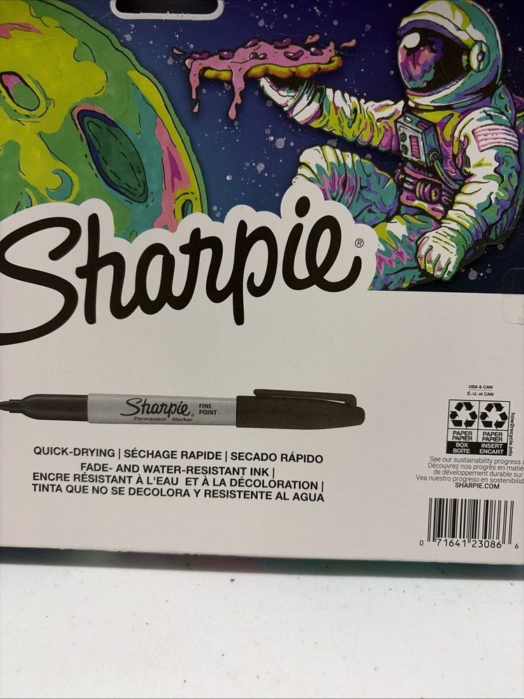 Sharpie 18 ct Fine Point w/2 Metallic Permanent Markers Quick-Drying NEW