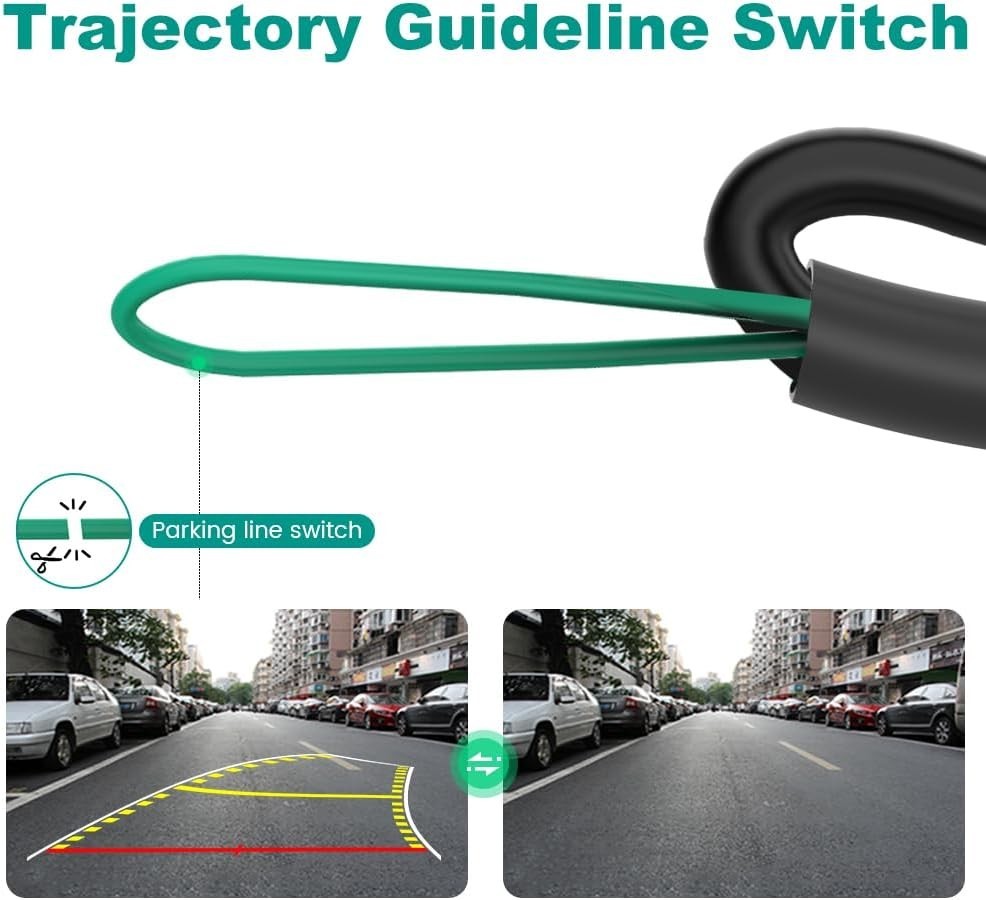 Versatile Waterproof Reverse Backup Camera with Adjustable Angle & Dynamic Line