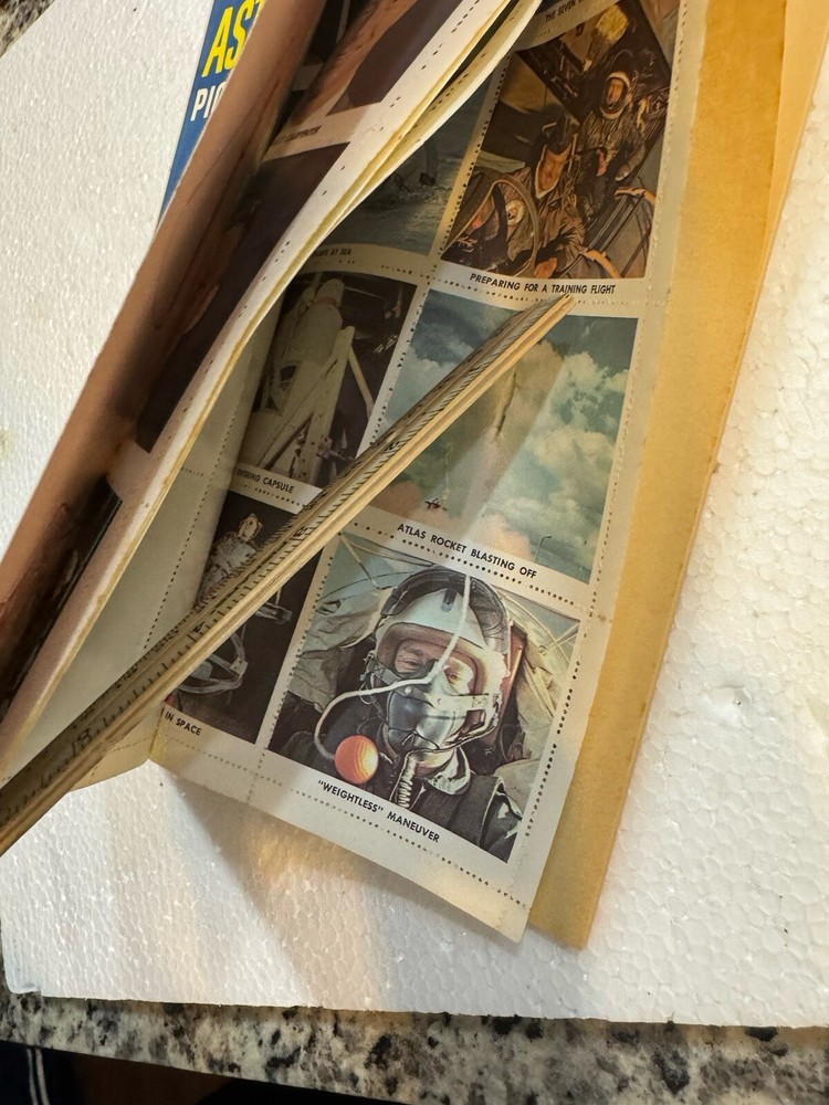 Vintage 1961 The Astronauts Pioneers Of Space Sticker Book - Golden Press