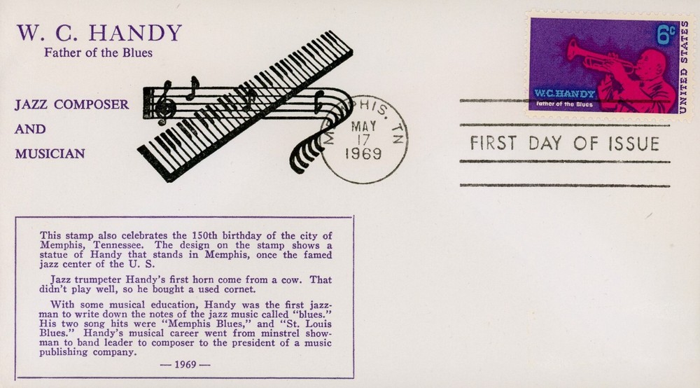 US 1372 FDC Von Ohlen W C Handy